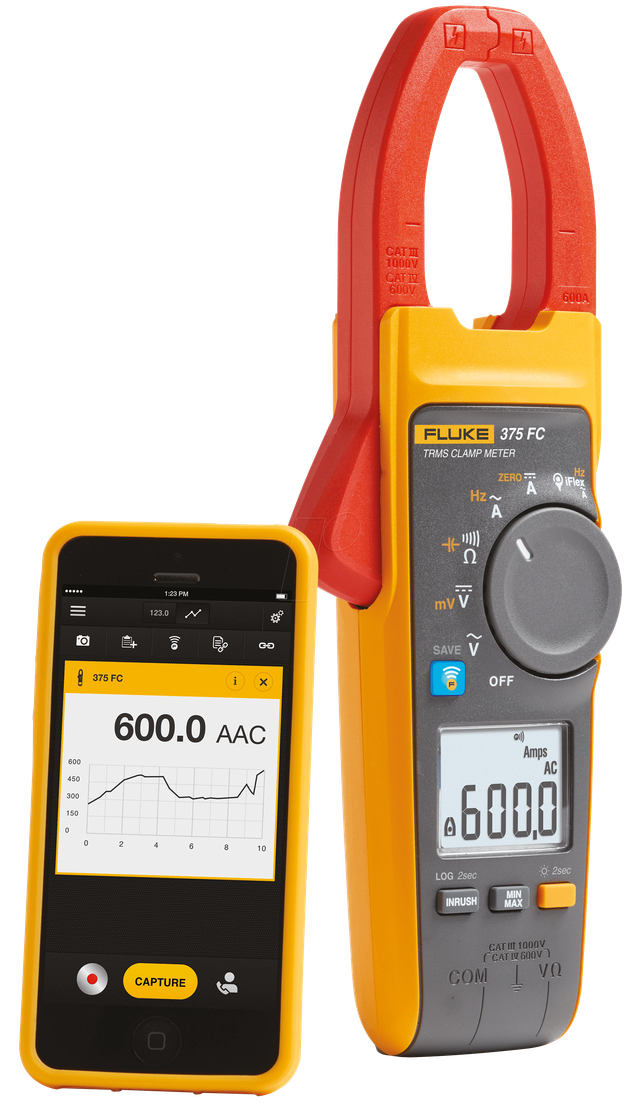FLUKE 375 FC - Stromzange 375 FC, digital, AC/DC, bis 600 A
