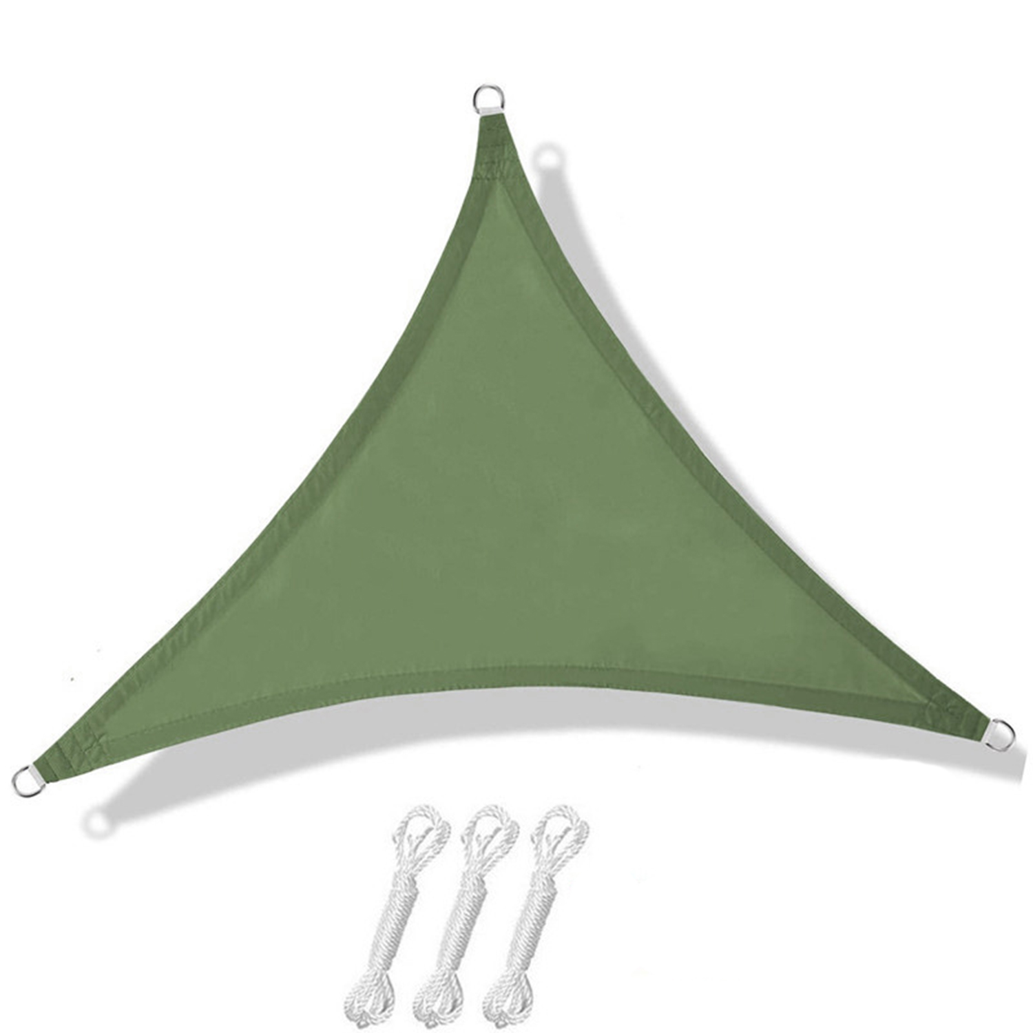 3 Meter (118 X 118 Zoll) Uv-beständiges Sonnensegel – Dreieckige Form – Blockiert 90 % Der Uv-strahlen – Markise Für Garten, Terrasse Und Pool – Grün