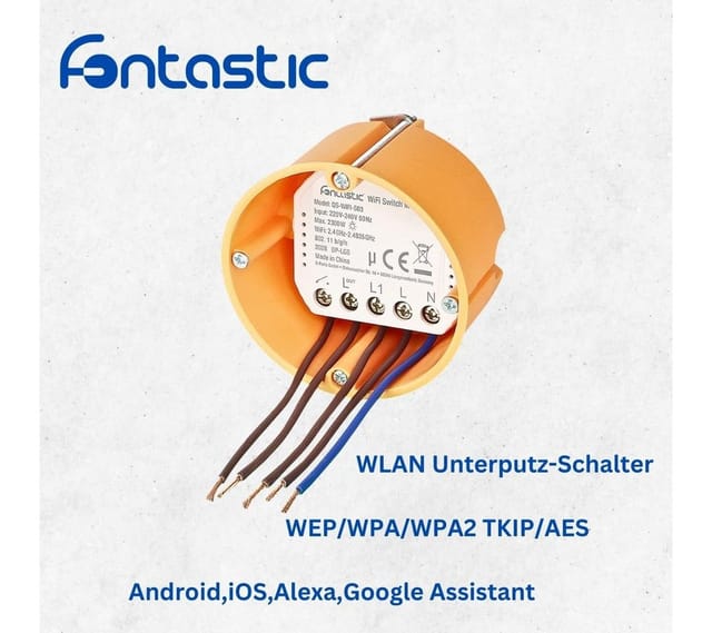 FONTASTIC 255489 - Wi-Fi WLAN Schaltaktor Doppelschalter