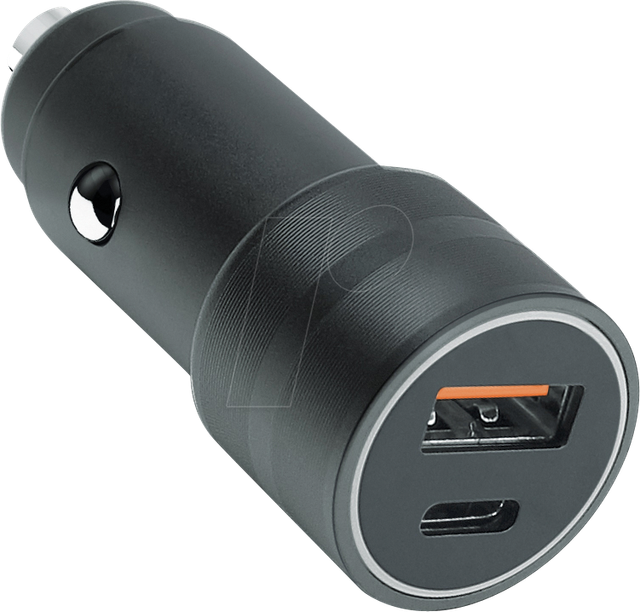 FONTASTIC 263293 - KFZ-Ladegerät, 38 W, 1x USB-A, 1x USB-C (PD)