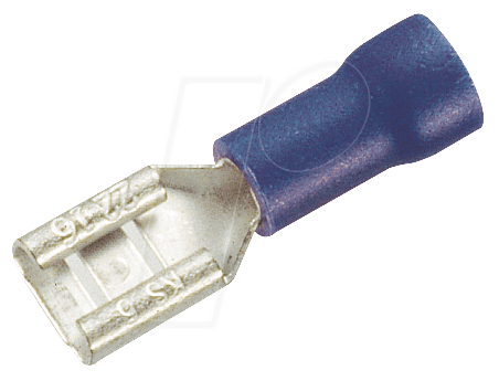 FSH-B-2,8 - Flachsteckerhülse, Breite: 2,8mm, blau