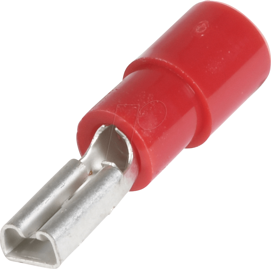 FSH-R-2,8 - Flachsteckerhülse, Breite: 2,8mm, rot
