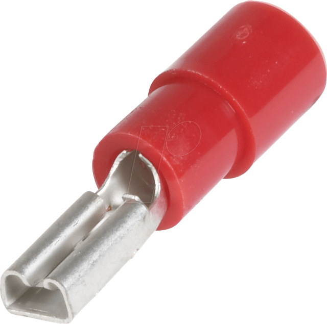 FSH-R-2,8 - Flachsteckerhülse, Breite: 2,8mm, rot