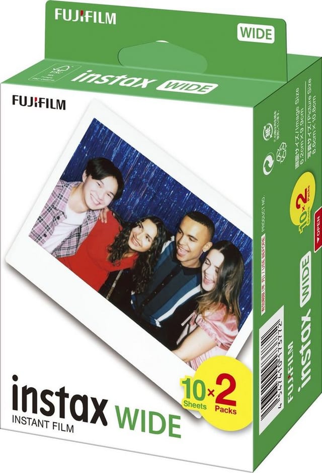 FUJI 16385995 - Fujifilm Instax WIDE Film, Rahmen: weiß