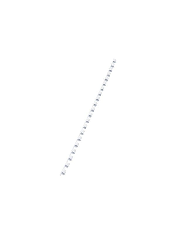 GBC 4028193 - Binderücken, Plastik, 6 mm, weiß, 100 Stück