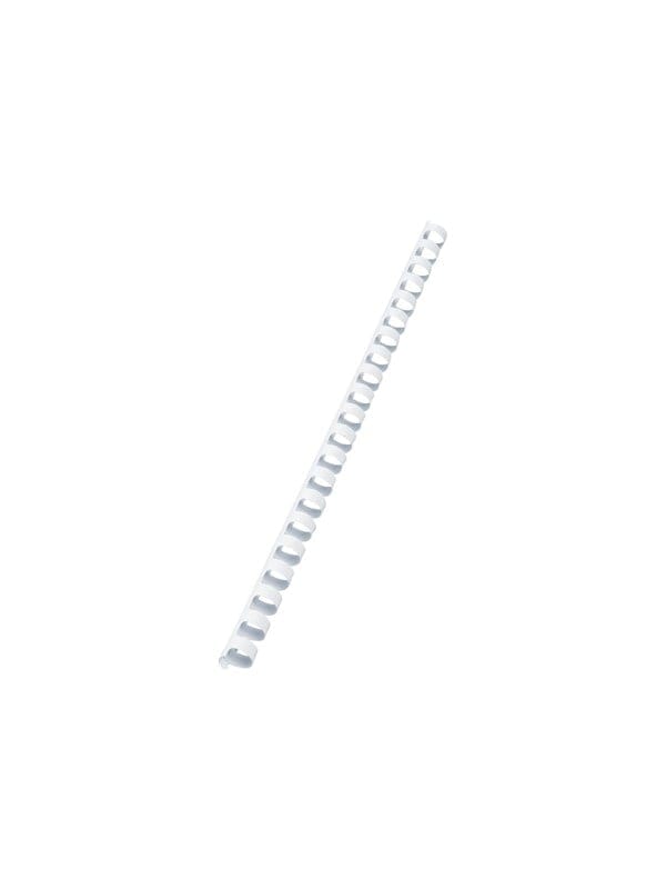 GBC 4028197 - Binderücken, Plastik, 12 mm, weiß, 100 Stück