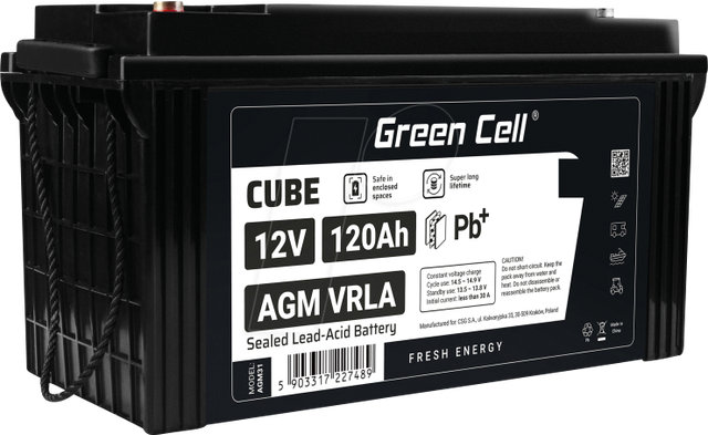 GC AGM31 120AH - Blei-Vlies-Akku, AGM, 12V, 120 Ah