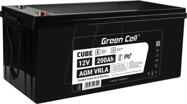GC AGM33 200AH - Blei-Vlies-Akku, AGM, 12V, 200 Ah