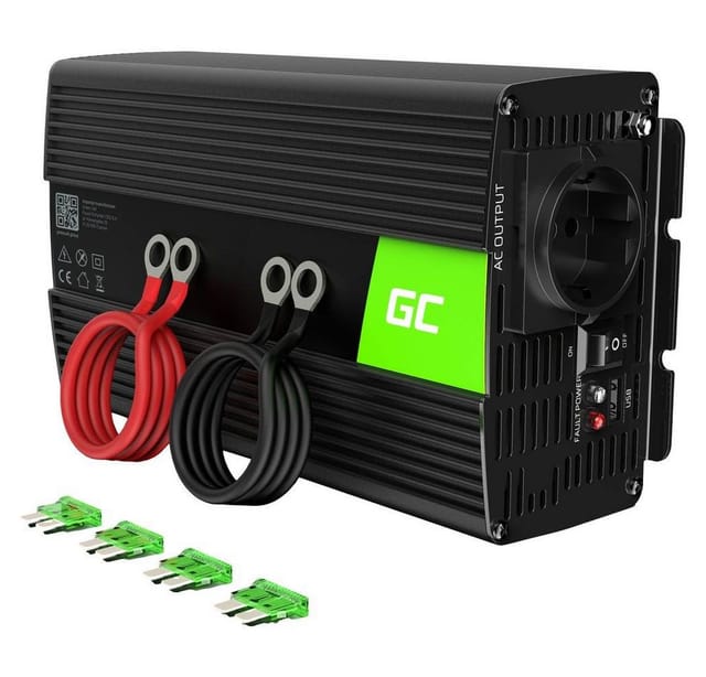 GC INV09 - Wechselrichter, Sinus, 1000/2000 W, 12 V, Schutzkontakt