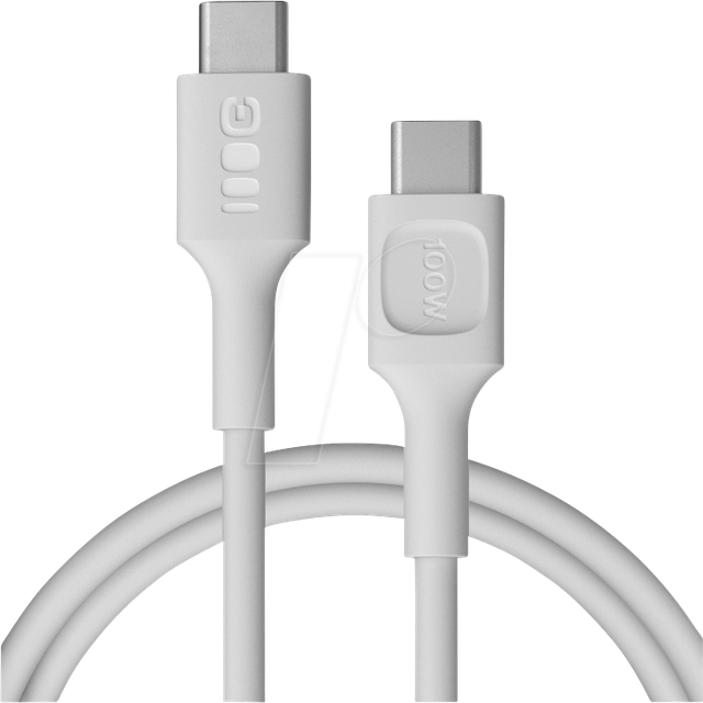 GC KAB100PF120SW - Daten-/ Ladekabel USB C-Stecker > C Stecker, 100 W, 1,2 m, weiß