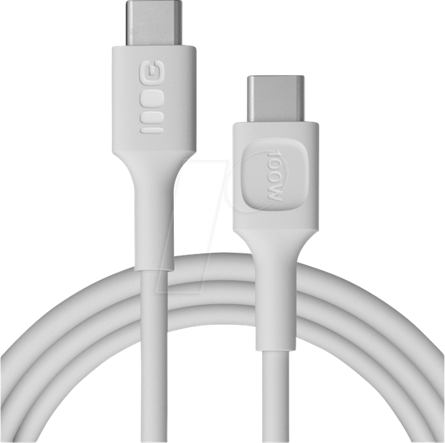 GC KAB100PF200SW - Daten-/ Ladekabel USB C-Stecker > C Stecker, 100 W, 2 m, weiß