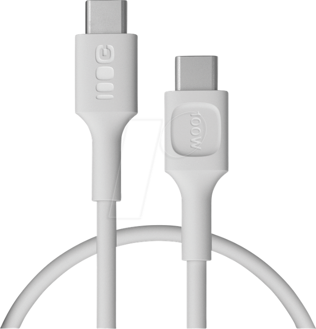 GC KAB100PF30SW - Daten-/ Ladekabel USB C-Stecker > C Stecker, 100 W, 0,3 m, weiß