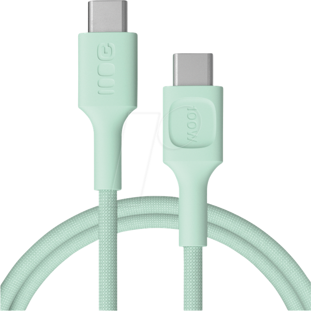 GC KAB100PS120MG - Daten-/ Ladekabel USB C-Stecker > C Stecker, 100 W, 1,2 m, mint