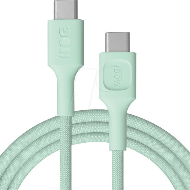 GC KAB100PS200MG - Daten-/ Ladekabel USB C-Stecker > C Stecker, 100 W, 2 m, mintgr
