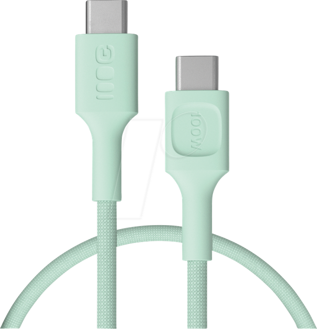 GC KAB100PS30MG - Daten-/ Ladekabel USB C-Stecker > C Stecker, 100 W, 0,3 m, mint