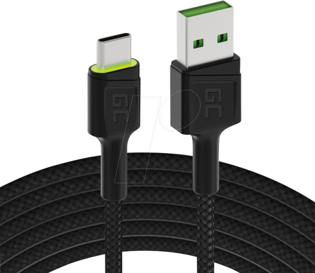 GC KABGC06 - Daten-/ Ladekabel USB A-Stecker > C Stecker, mit LED, 1,2 m
