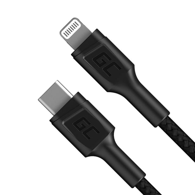 GC KABGC07 - Ladekabel, USB-C -> Lightning, schwarz, 100 cm