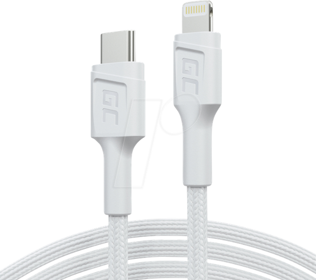 GC KABGC07W - Ladekabel, USB-C -> Lightning, weiß, 100 cm