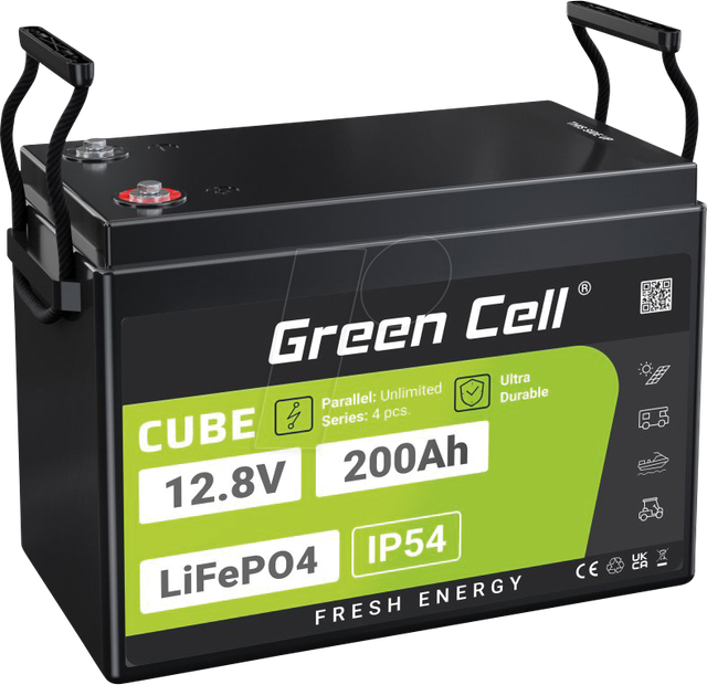GC LFP 12V 200AH - Lithium-Akku, LiFePO4, 12,8 V, 200 Ah