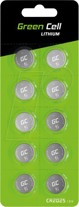 GC XCR04 - Lithium-Knopfzelle, 3 V, 160 mAh, 20,0x2,5 mm, 10er-Pack