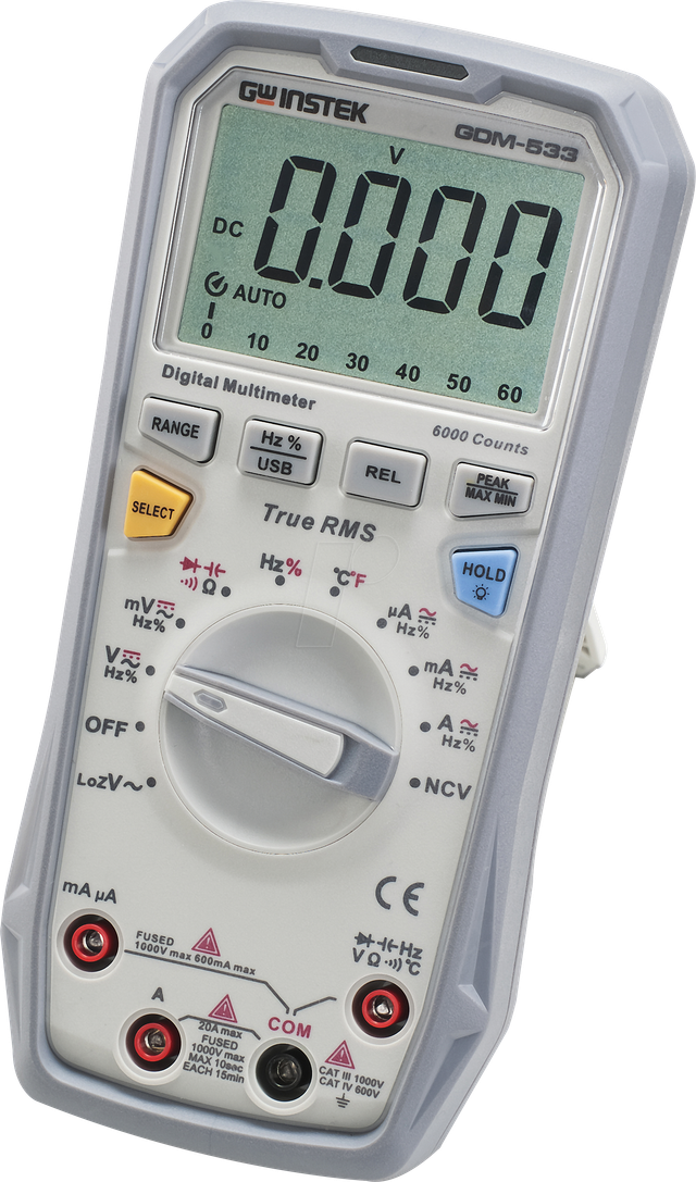 GDM-533 - Multimeter GDM-533, digital, 6000 Counts, TRMS, USB