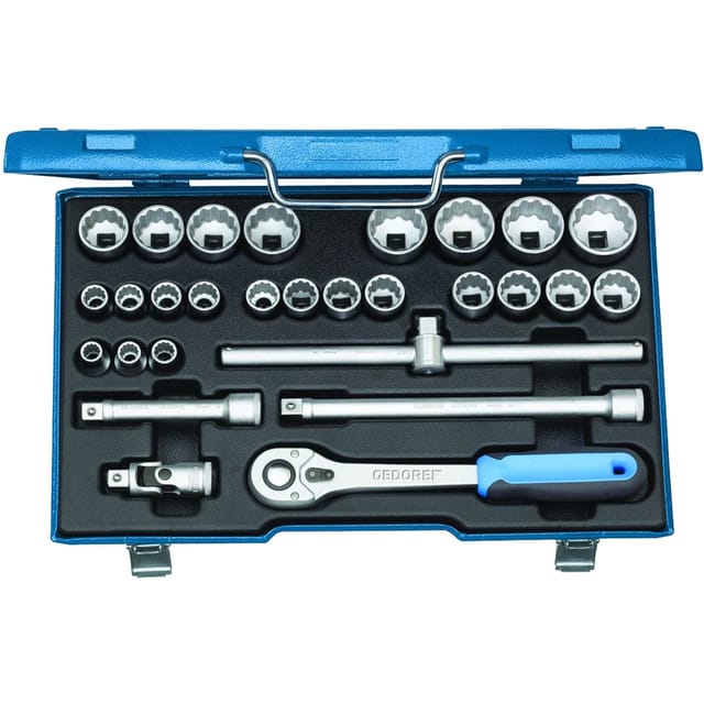 GEDO D 19 VMU-10 - Steckschlüssel-Satz, 1/2'', 28-teilig, 10 - 36 mm