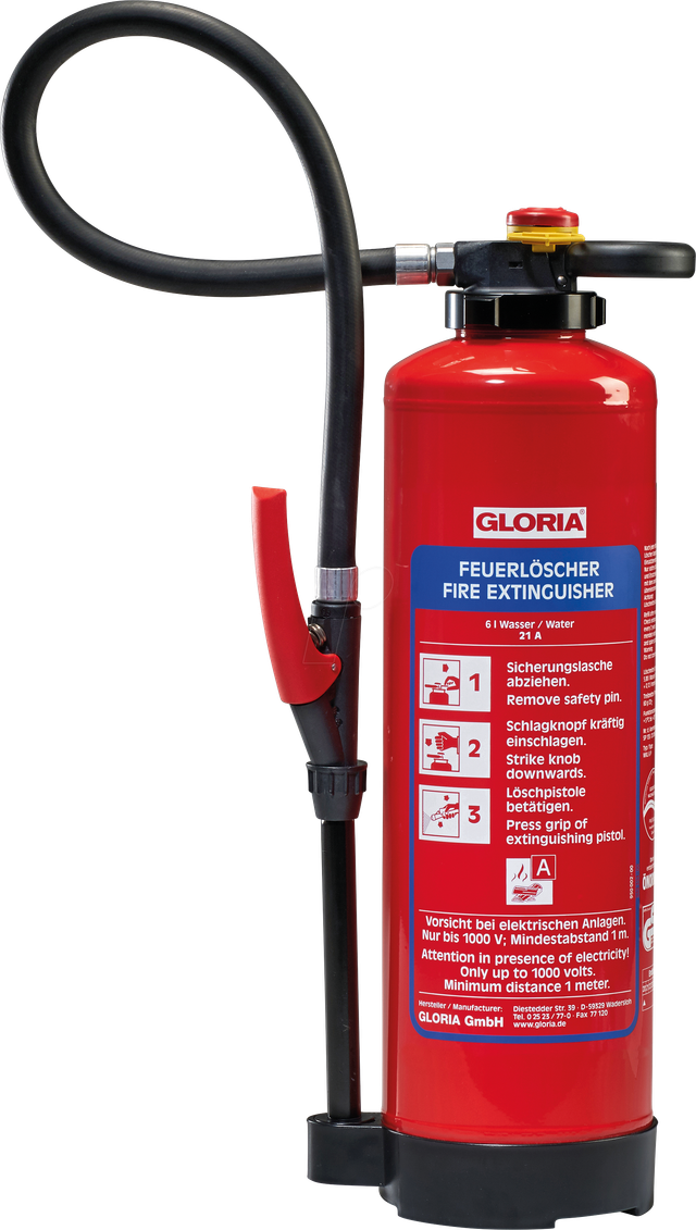 GLORIA WKL9PRO - Feuerlöscher, Wasser, 9 Liter
