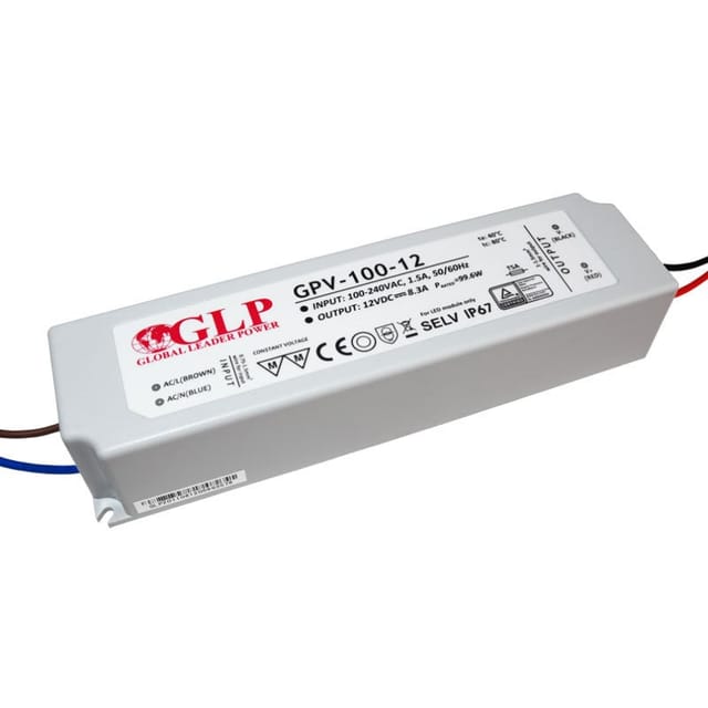GLP GPV-100-12 - LED-Netzteil, 99,6 W, 12 V DC, 8,3 A, TÜV-geprüft, IP67