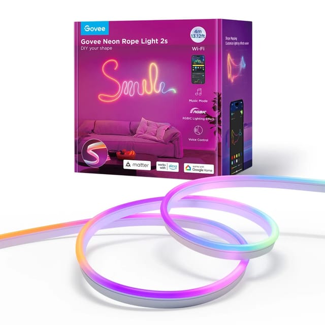 GOVEE H61D4-W - NEON Lichtschlauch 2, LEDs, 48 W, 4 m, weiß