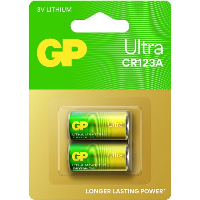 GP CR123A 2X - Lithium Batterie, CR123A, 2er-Pack