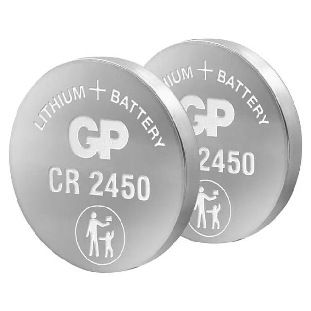 GP CR2450 2X - Lithium-Knopfzelle, 3 V, 24,0x5,0 mm, 2er-Pack