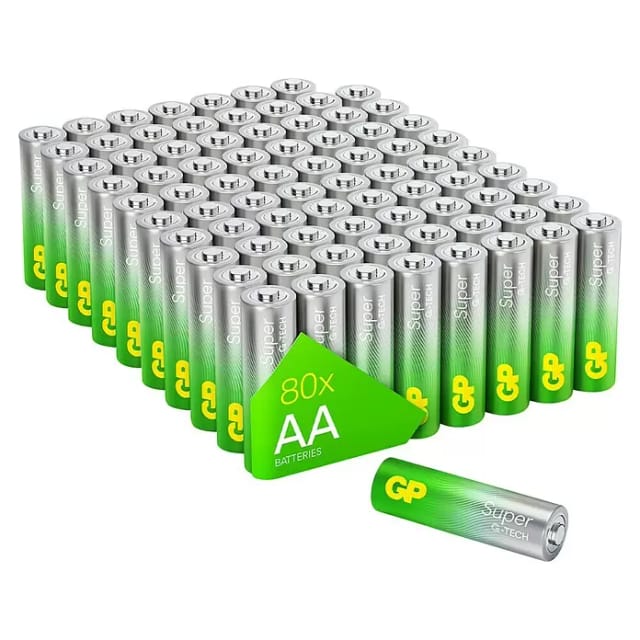 GP S80 AA - Super, Alkaline Batterie, AA (Mignon), 80er-Pack