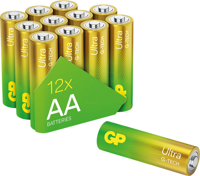 GP U12 AA - Ultra, Alkaline Batterie, AA (Mignon), 12er-Pack