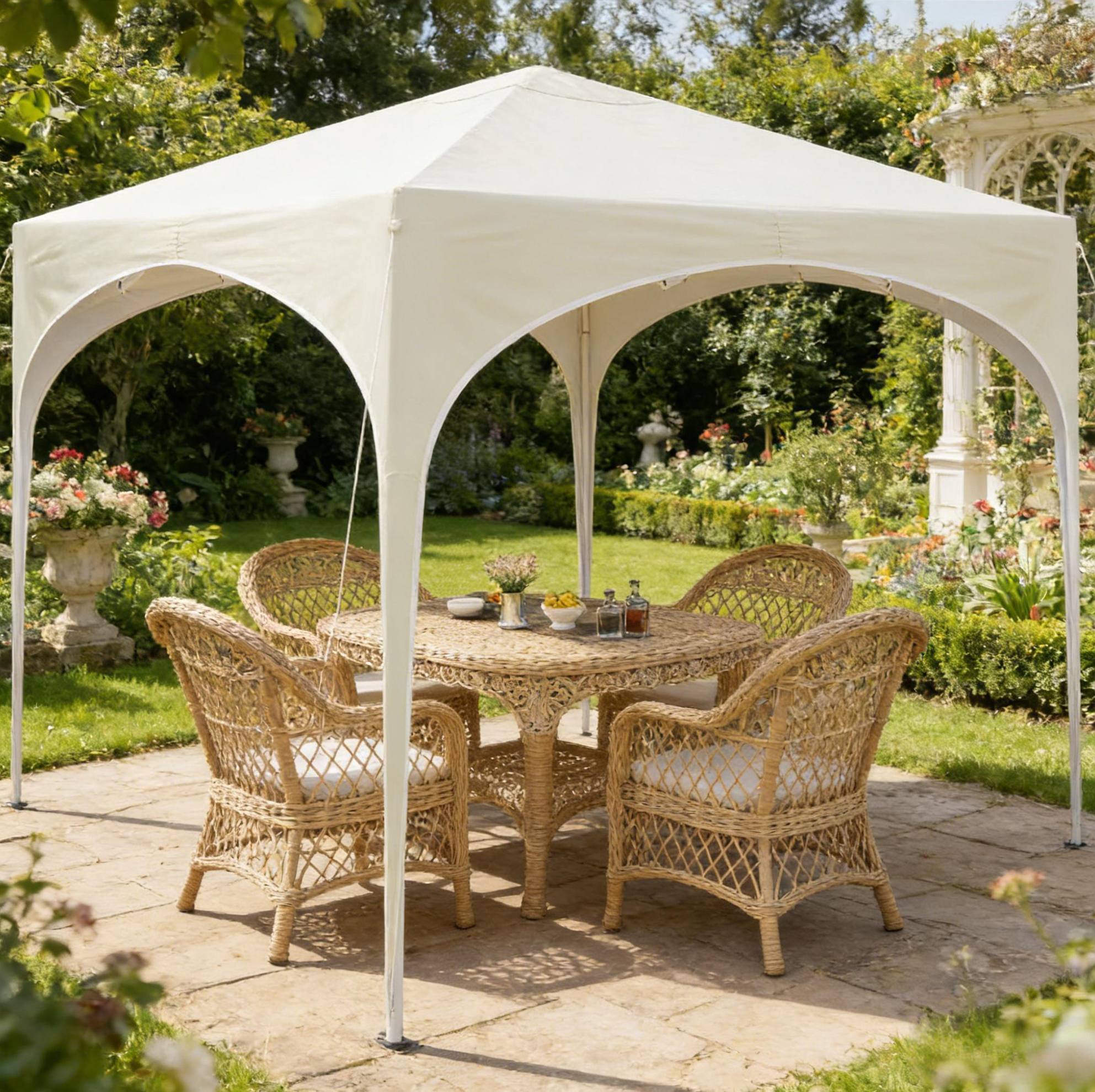 Pavillon Faltpavillon Klappbar 3 X 3 M Beige Havrya