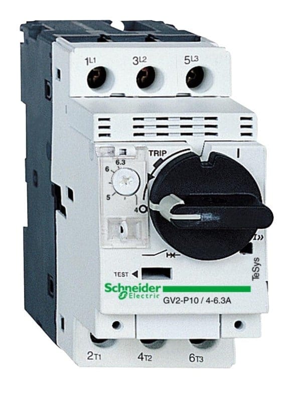 GV2P03 - TeSys Motorschutzschalter, Drehantrieb, 3-polig, 0,25 - 0,4 A