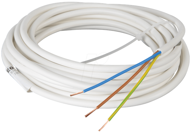 H03VV F375W 10M - Schlauchleitung H03VV-F, 3 x 0,75 mm, 10 m, weiß