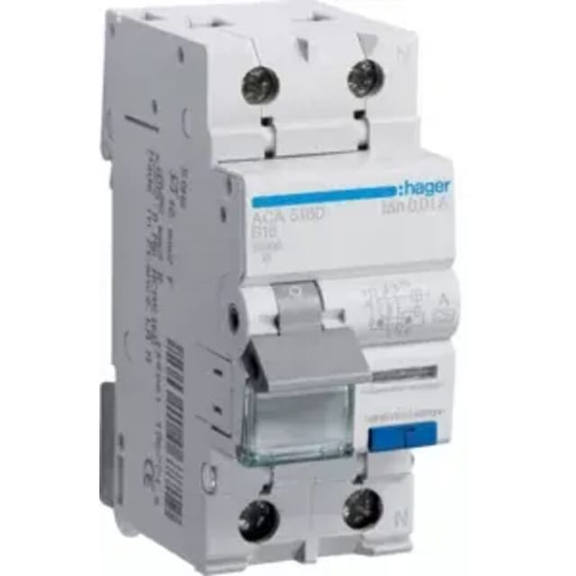 HAGER ACA516D - FI/LS-Schalter, 1P+N 10kA B-16A 10mA Typ A