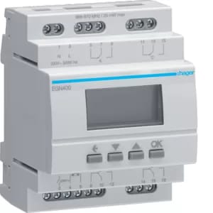 HAGER EGN400 - Digitale Multifunktions-Zeitschaltuhr mit Bluetooth, 4-Kanal