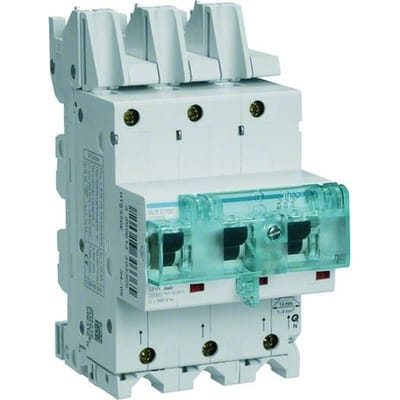 HAGER HTS390E - SLS-Schalter 3-polig E-Charakteristik 100A für Sammelschiene QC