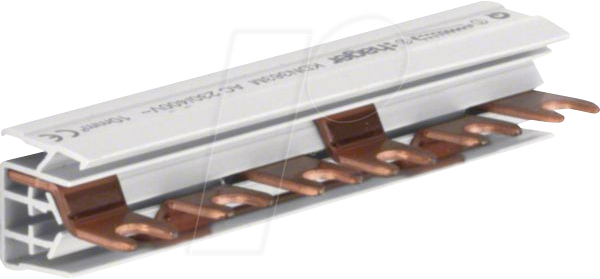HAGER KDN363M - Phasenschiene 3 polig mit Gabelanschluss 10mm² 63A 6 Module