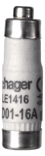 HAGER LE1416 - Sicherungseinsatz D01 E14 16A 400V gG mit Kennmelder