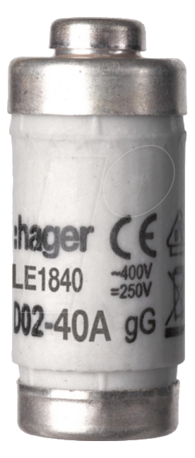 HAGER LE1840 - Sicherungseinsatz D02 E18 40A 400V gG mit Kennmelder