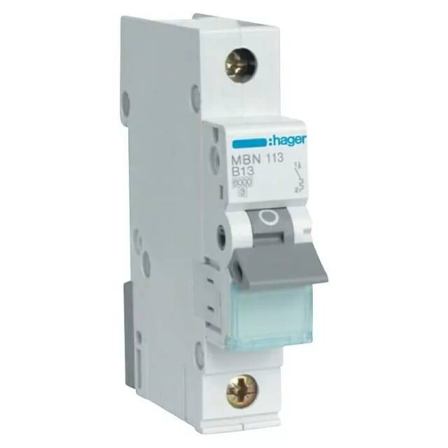 HAGER MBN113 - Leitungsschutzschalter 1 polig 6kA B-Charakteristik 13 A 1 Modul