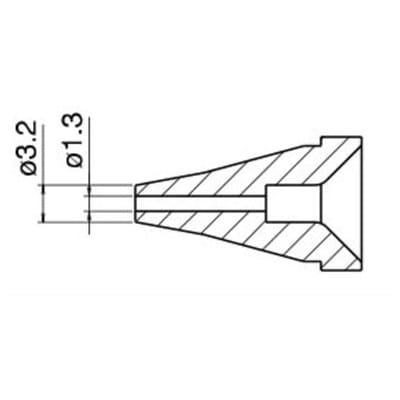 HAK N60-03 - Entlötdüse N60-03, Standard-Typ, 1,3 mm