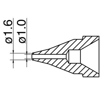 HAK N61-03 - Entlötdüse N61-03, SS-Typ, 1,0 mm