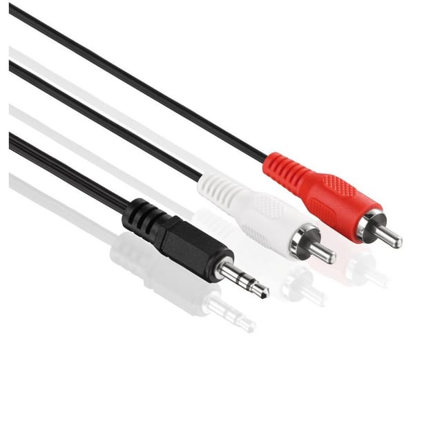 HDS LPAC030-100 - Audio Kabel, 3,5 mm Klinkenstecker auf Cinch, 10,0 m, schwarz