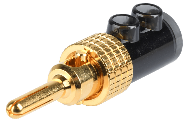 HEBS SW - High-End Bananenstecker - schwarz, max.16 mm