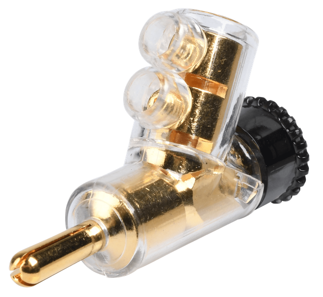 HEBWS SW - High-End Bananenwinkelstecker - sw, max. 16mm