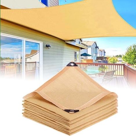 3 X 6 M Sonnensegel, 95 % Uv-schutz, Sonnenschutznetz Für Den Außenbereich, Atmungsaktives Material, Markise Für Pool, Terrasse, Garten, Hinterhof