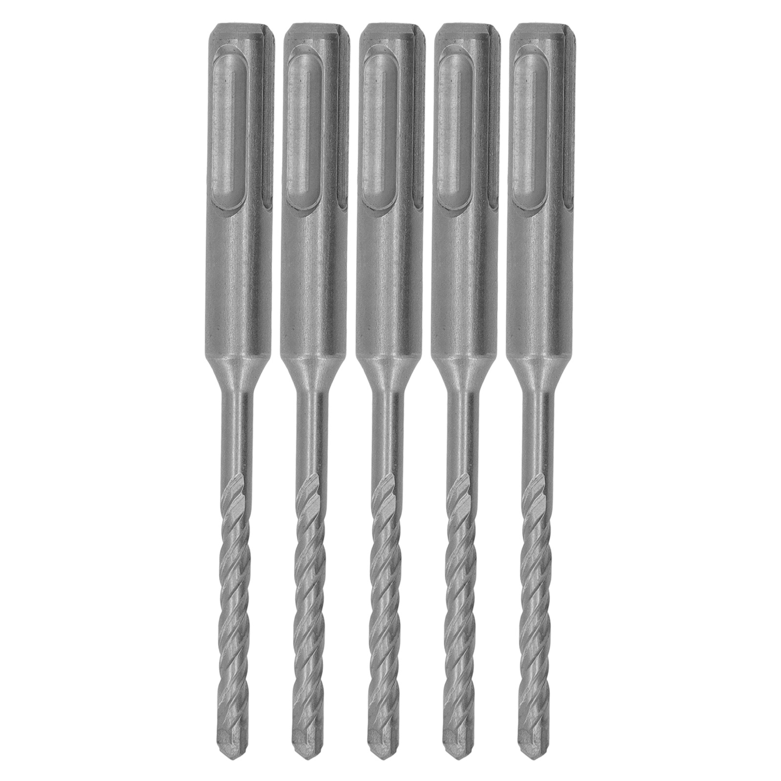 5-teiliges Set Aus Hartmetall-doppelnut-spiralbohrern Für Beton, 110 Mm Für Mauerwerk, Ziegel Und Stein, Ø 5 Mm/0,20 Zoll
